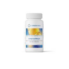 Капсулы Омегатриол омега-3 полиненасыщенные жирные кислоты EPA 18%/DHA 12% Гринвит (сердечно-сосудистая система, ослабление иммунитета, ухудшение памяти, повышение эластичности сосудов, онкопротекторное, атеросклероз, холестерин), Грин Виза, 120 капсул